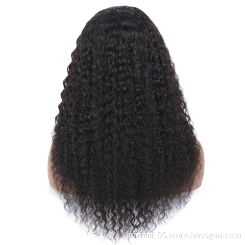 Wholesale Mink Brazilian Human 10A Virgin Cuticle Aligned Raw Hair  4X4 Lace Closure Frontal Water Wave Wig 2021 Trending Style